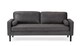 image 2 of Faux Leather Suede Grey 3 Seater Sofa BRINDISI