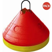 Carta Sport Cones Set (Pack Of 20) - Red/Yellow - 36cm x 30cm x 20cm