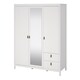 image 3 of Barcelona Wardrobe with 2 Doors 1 Mirror Door 2 Drawers in White