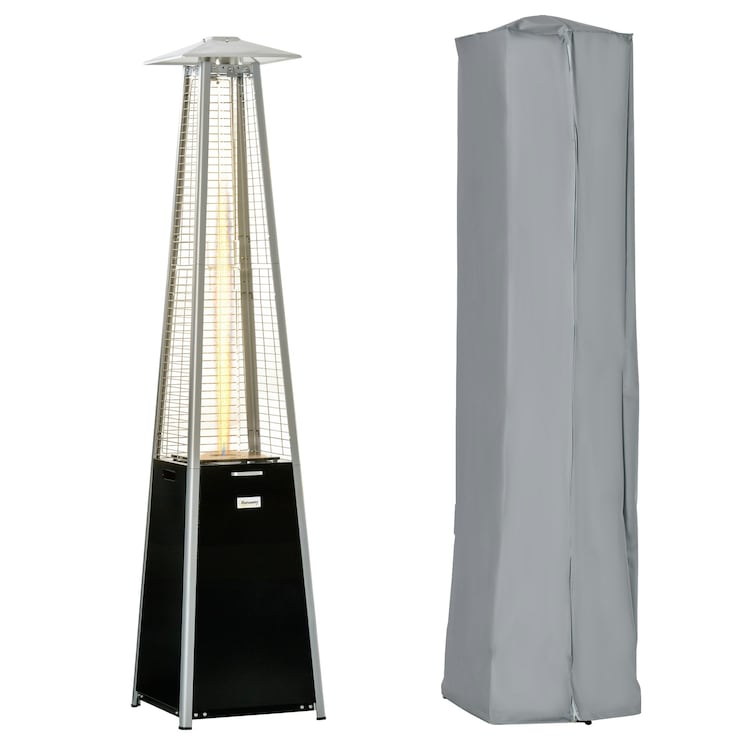 Outsunny 11.2Kw Patio Gas Heater Pyramid Heater With Regulator Hose