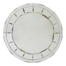 Interiors by Premier Round And Effect Wall Mirror Grey