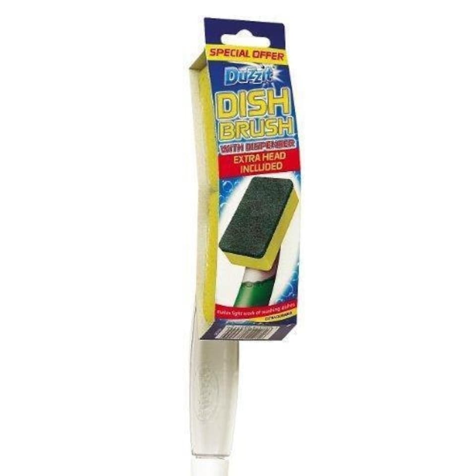 image 1 of Duzzit Dish Brush With Dispenser