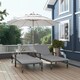 image 5 of Set of 2 Malibu Rattan Sun Loungers - Grey