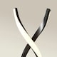 image 4 of ValueLights Infinity Black Double Twist Integrated LED Floor Lamp Black