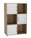 image 1 of 6-Cube Shelving Unit With Metal Doors | Brown | Oak & White | 1