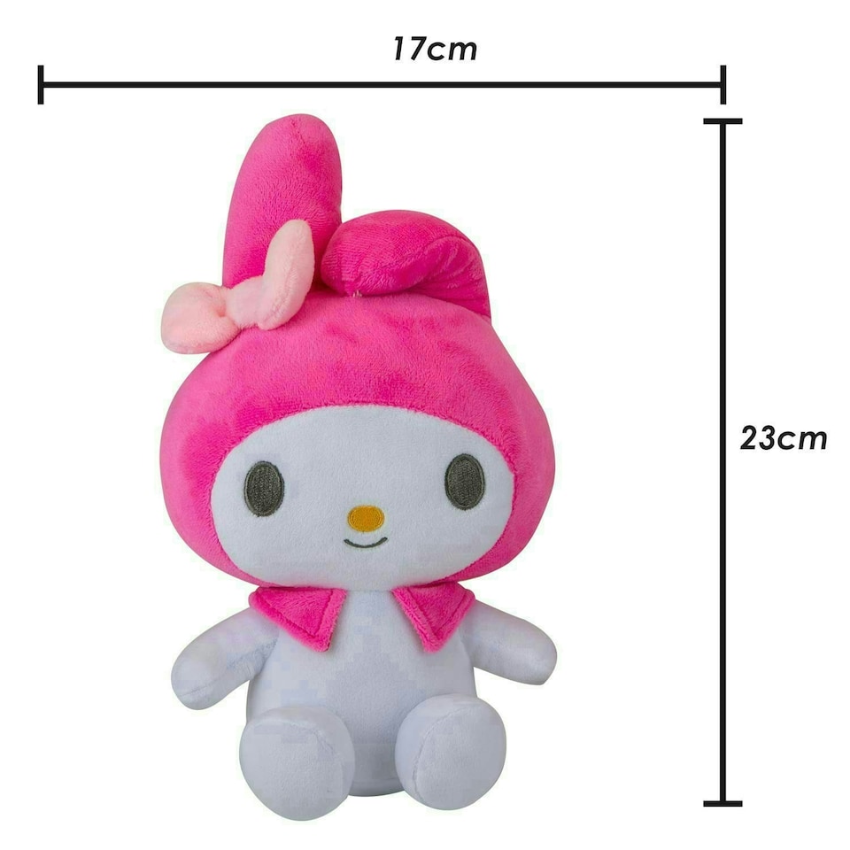 image 1 of Hello Kitty Soft Toy Melody Plush Cute Plush Huggable Cuddly 23cm Pink