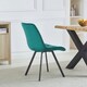 image 5 of Set of 2 Caprile Fabric Dining Chairs - Green