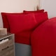 image 3 of OHS Soft Teddy Fleece Duvet Cover and Pillowcase Set, King - Red