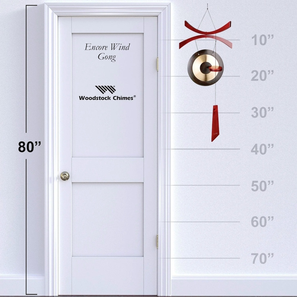 image 1 of Woodstock Outdoor Brass Wind Gong