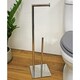 image 1 of Showerdrape Stamford Stainless Steel Chrome Toilet Roll Holder & Spare Paper Holder Combination