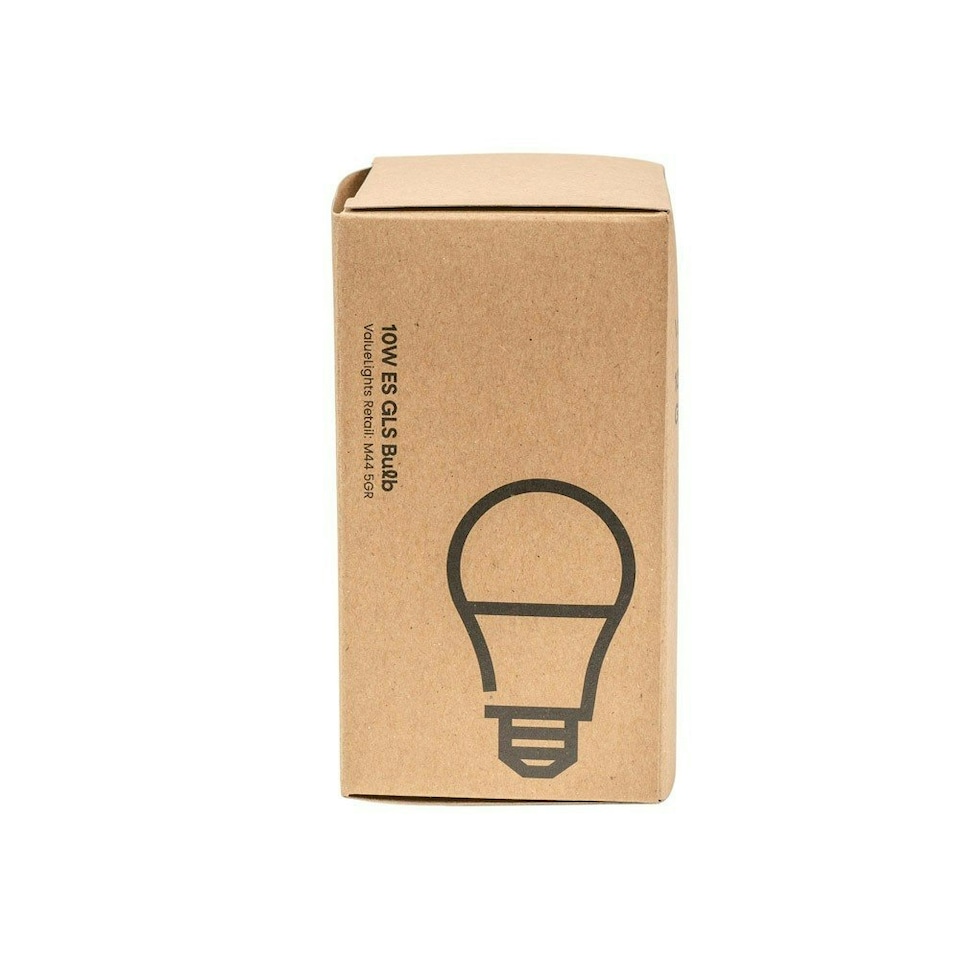 image 1 of ValueLights 2 Pack E27 White Plastic GLS LED 10W Cool White 6500K 800lm Light Bulb