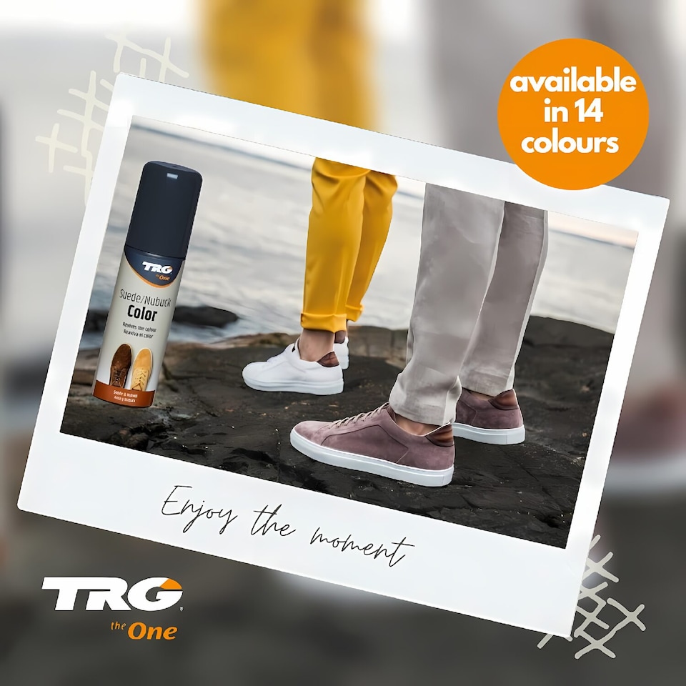 image 1 of TRG Suede and Nubuck Colour Restorer with Sponge Applcator for Shoes 75ml | Brown | Dark Brown