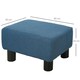 image 3 of HOMCOM Linen Fabric Footstool, Small Foot Rest, Rectangle Sofa Stool for Bedroom Living Room, Blue