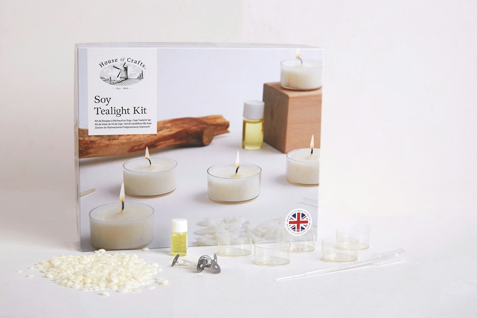 image 1 of House of Crafts Soy Tealight, Beige, Single Craft Kit