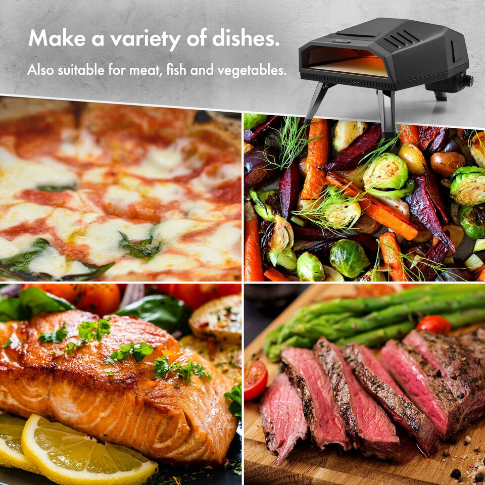 image 1 of VonHaus Gas Pizza Oven for Outdoor Tabletop