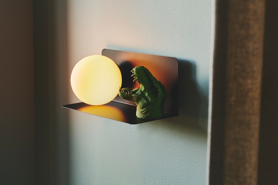 image 1 of Nordlux Lilibeth Indoor Wall Light Black Metal Sensor E14 Shelf - Plug In or Mains Powered , IP20 | Black | Black