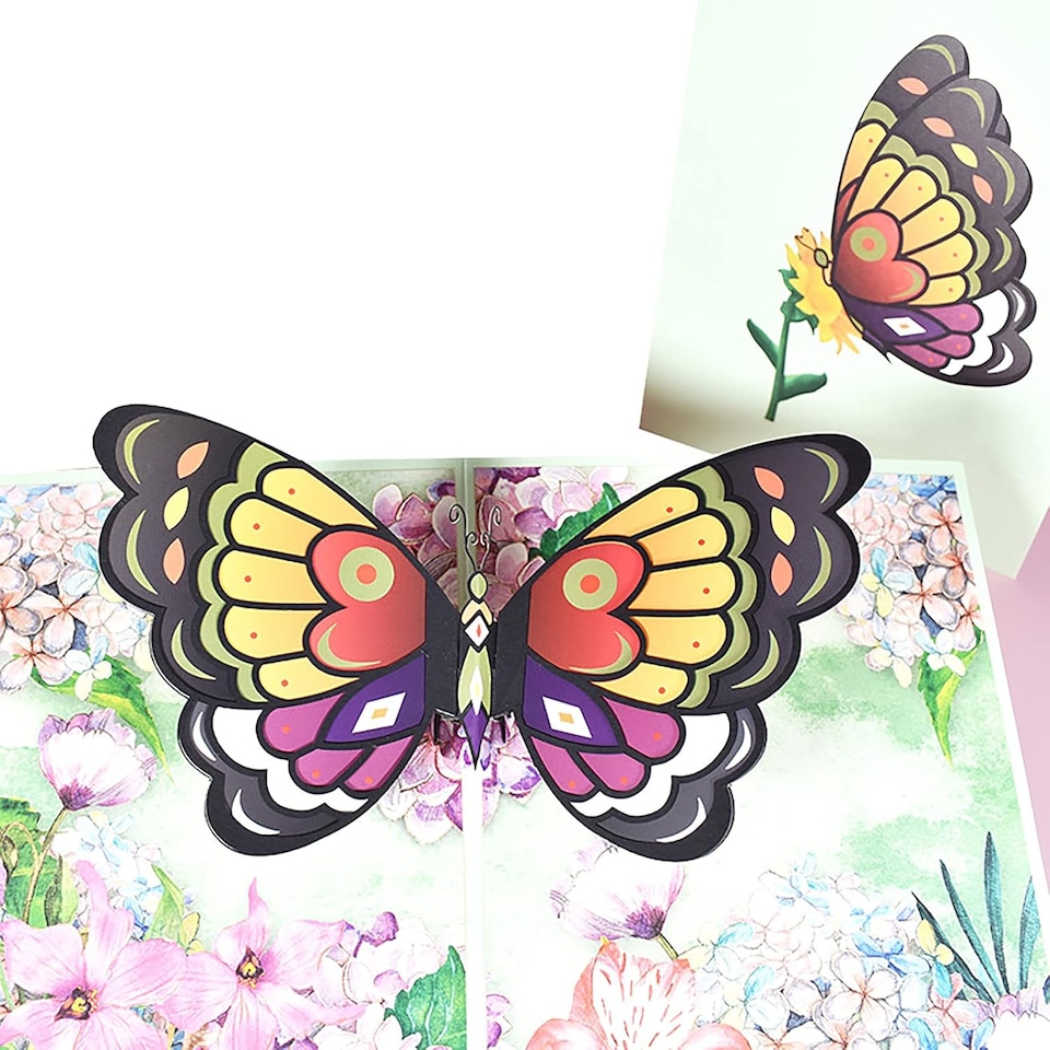 image 1 of Majestic Butterfly 3D Pop Up Greeting Card - Mother's Day Birthday
