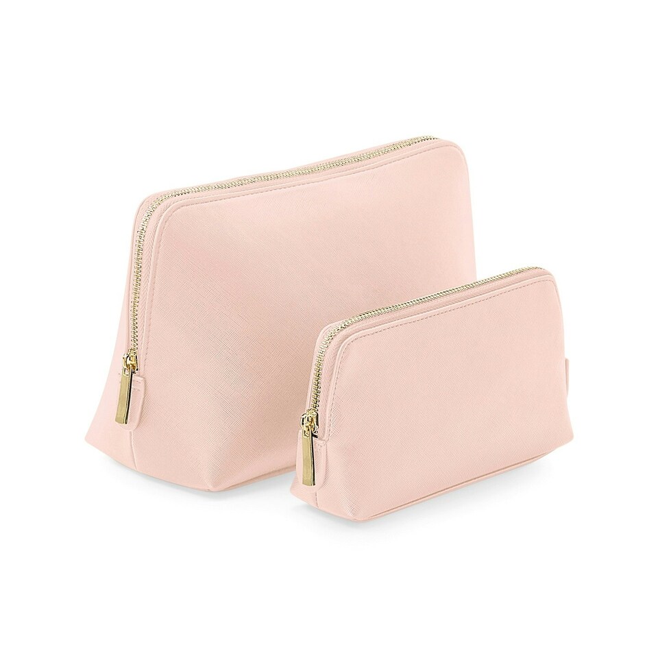 Bagbase Boutique Leather-Look PU Toiletry Bag - Soft Pink - M