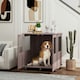image 2 of PawHut Dog Crate Kennel Cage for Small Medium Dog, Indoor End Table, Purple