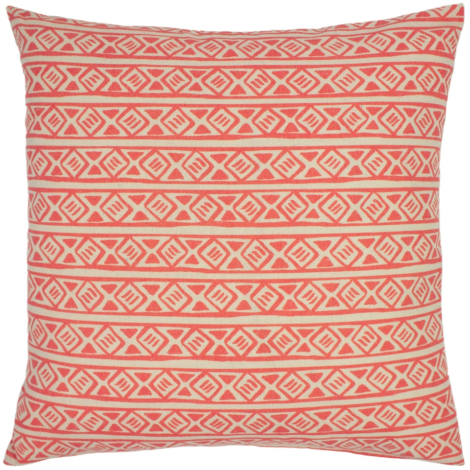 image 1 of Furn Nomi Monoprint Cushion, Coral, 45 x 45cm