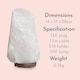 image 5 of Haven Dimmable White Himalayan Salt Lamp on a Premium Wooden Base - Mood Light and Home Decor Accessory (Medium)