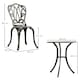 image 5 of Outsunny 3 Piece Patio Bistro Set Outdoor Table Set with Umbrella Hole
