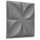 image 10 of NOVECRAFTO 3D Wall Panels – Quilted Fold Design – 6 PVC Sheets – 1.5m² (16.15sqft) – 50x50cm Decorative Interior Wall Cladding Panels Silver