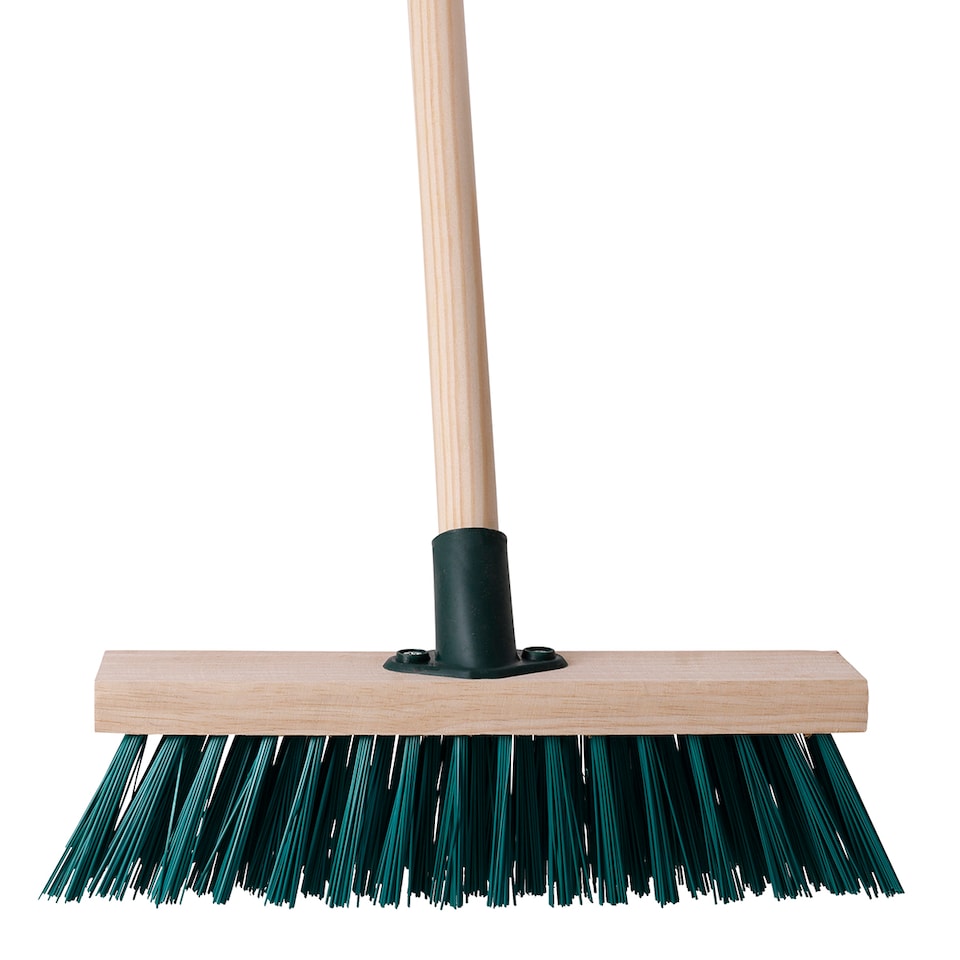 image 1 of Charles Bentley 11" Stiff Synthetic Broom Garden Maintenance