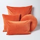 image 5 of Homescapes Burnt Orange Velvet Cushion Cover - 60 x 60 cm | Orange | 60 x 60 cm | 1