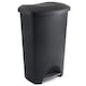 image 1 of 1 x Soft Closing 50 Litre Waste Rubbish Black Airtight Pedal Bin For Home & Office | Black