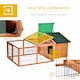 image 4 of PawHut Rabbit Hutch, Guinea Pig Hutch Outdoor Detachable Cage w/ Tray & Roof