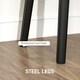 image 4 of HOMCOM End of Bed Bench with Thick Padding and Steel Legs for Entryway, Grey