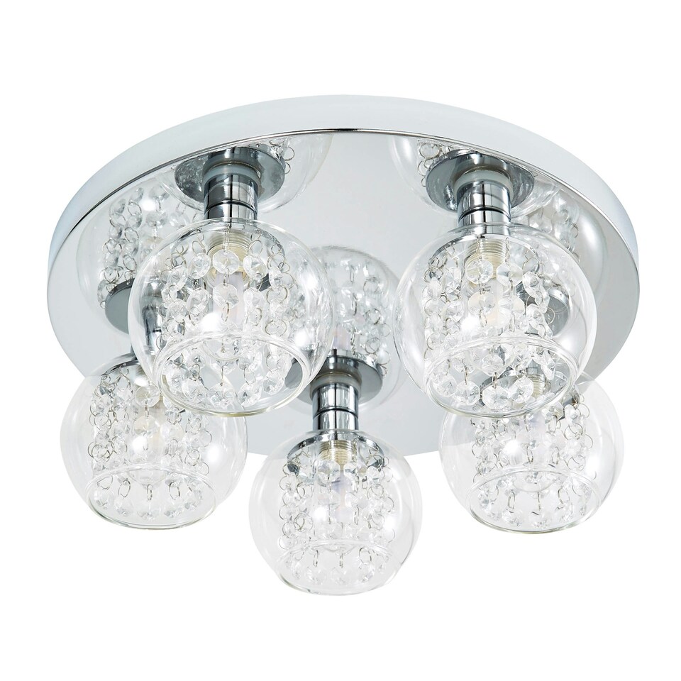 image 1 of BHS Lucia Flush Ceiling Light, Chrome