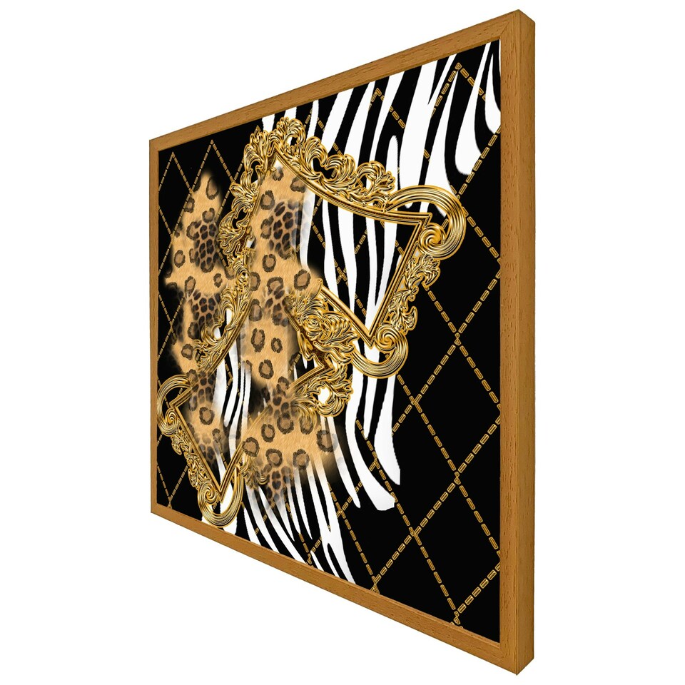 image 1 of Zebra & baroque (Picture Frame) Brown | Oak | L