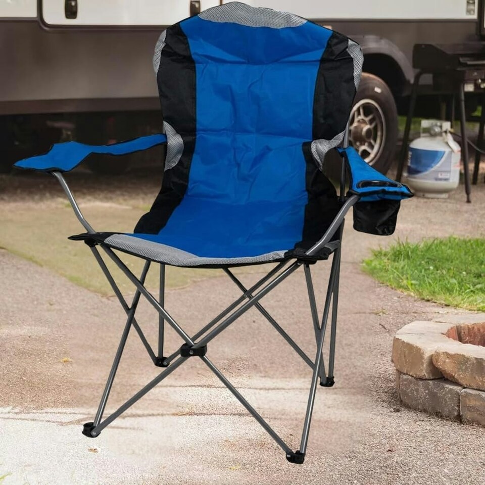 image 1 of Marco Paul Folding Camping Chairs Blue