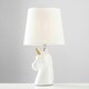 image 3 of ValueLights Unicorn Childrens Pair of White Table Lamp