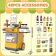 image 7 of 47PCS Grocery Store Cash Register Playset with Scanner Play Food Sound and Light Effects