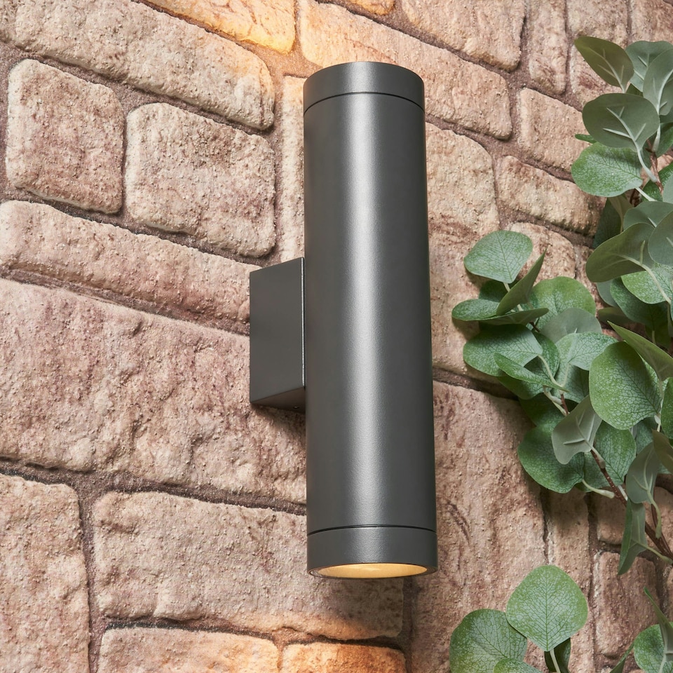 image 1 of BHS Polo Outdoor Wall Light, Dark Grey