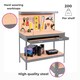 image 4 of Grey Workbench Heavy-Duty Steel Pegboard Drawer Grey