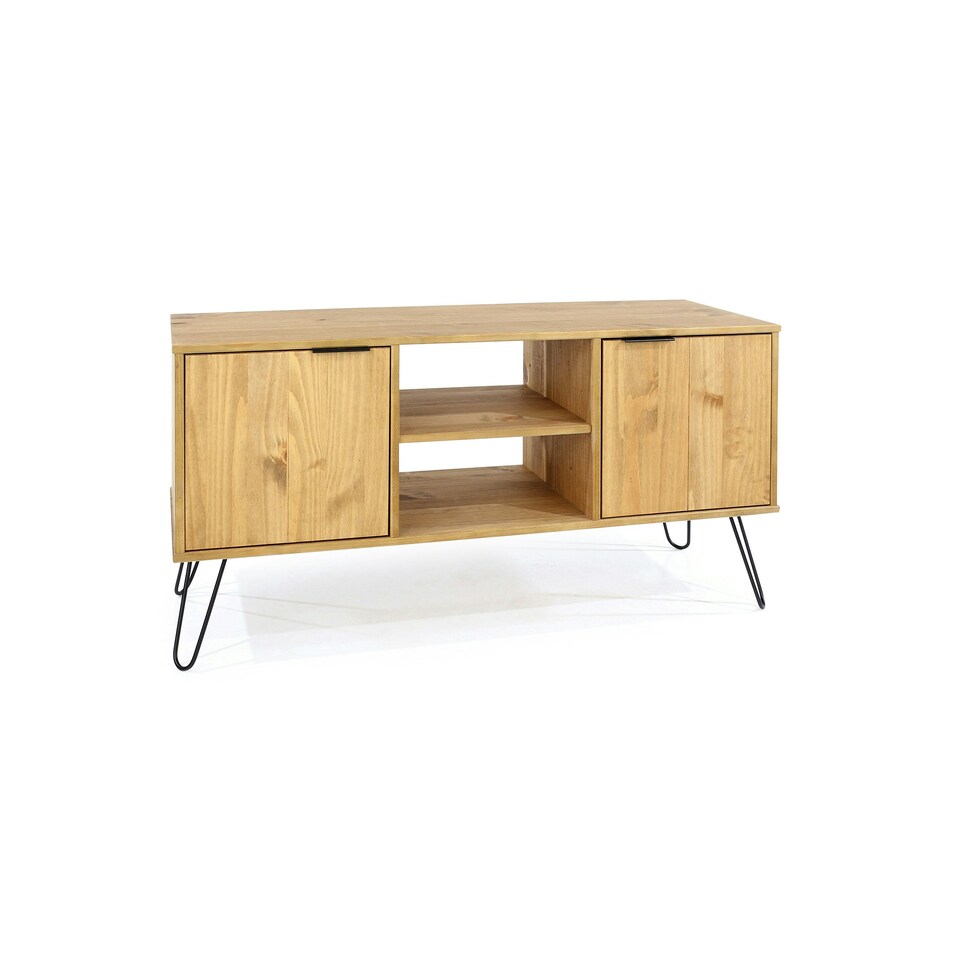 image 1 of Augusta Pine, 2 Door Flat Screen Tv Unit Brown
