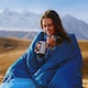 image 2 of Premium Waterproof Lightweight Sleeping Bag - Blue - 3-4 Seasons