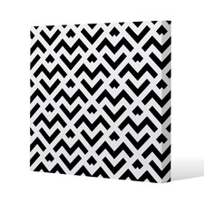 Black & White Geometric (Canvas Print) 61 x 61 x 4cm