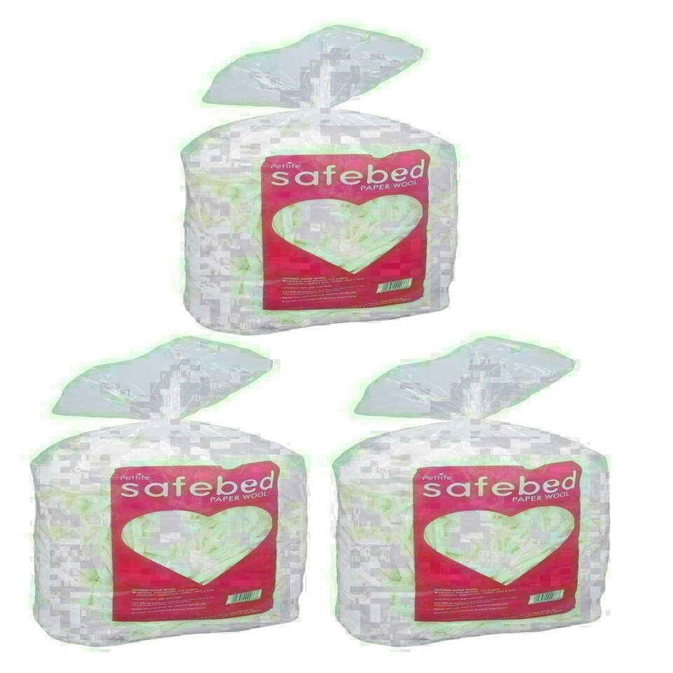 image 1 of 3PK EXTRA Large Bag 2kg Small Animal Hamster Gerbils Paper Wool Bedding
