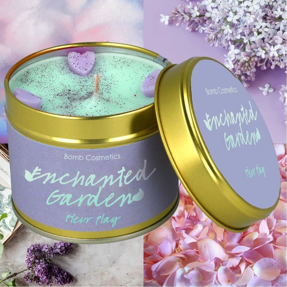image 1 of Bomb Cosmetics Scented Tinned Candle Enchanted Garden