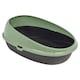 image 1 of Oval Cat Litter Tray Box with Rim | Green | 1