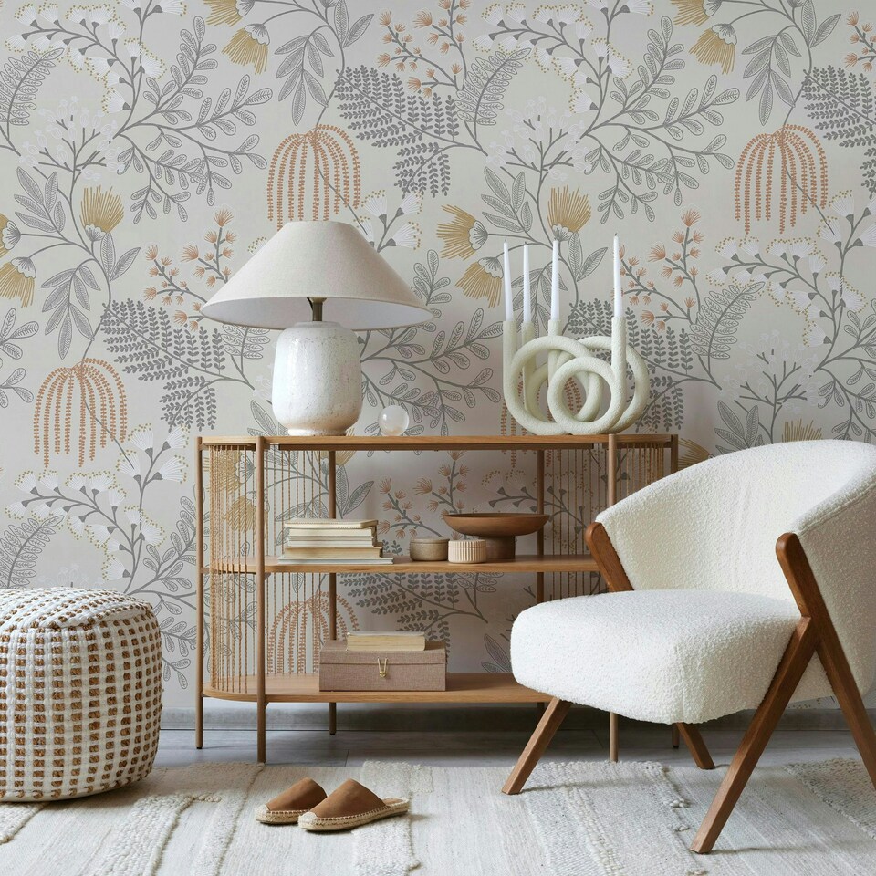 image 1 of Superfresco Easy Richmond Sandstone Trees Wallpaper Cream | Cream