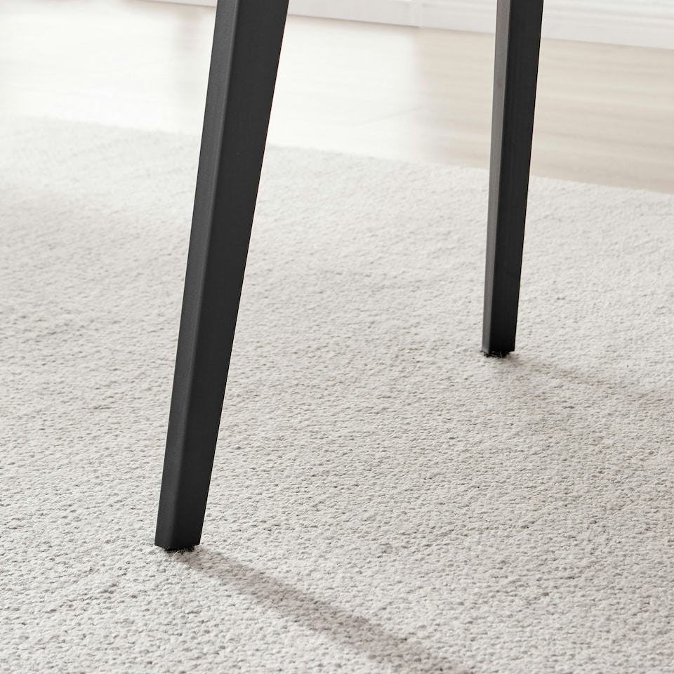 image 1 of Furniturebox Koko Oak Wood Effect Round Dining Table Black Legs 100cm