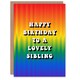 image 1 of Lovely Trippy Psychedelic Pride Hippie Sibling Birthday Card