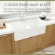 image 7 of 795mm - Double Bowl Fireclay Butler Kitchen Sink -  Stepped Weir  & Wastes