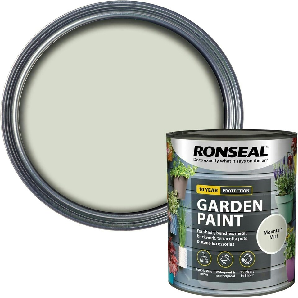 image 1 of Ronseal Garden Paint 750ml Mountain Mist